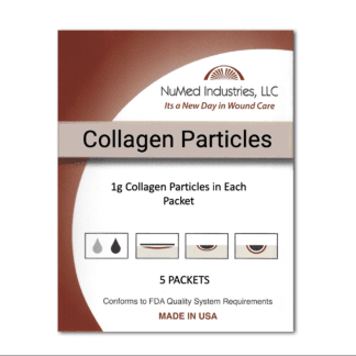 Collagen particles, powder wound healing