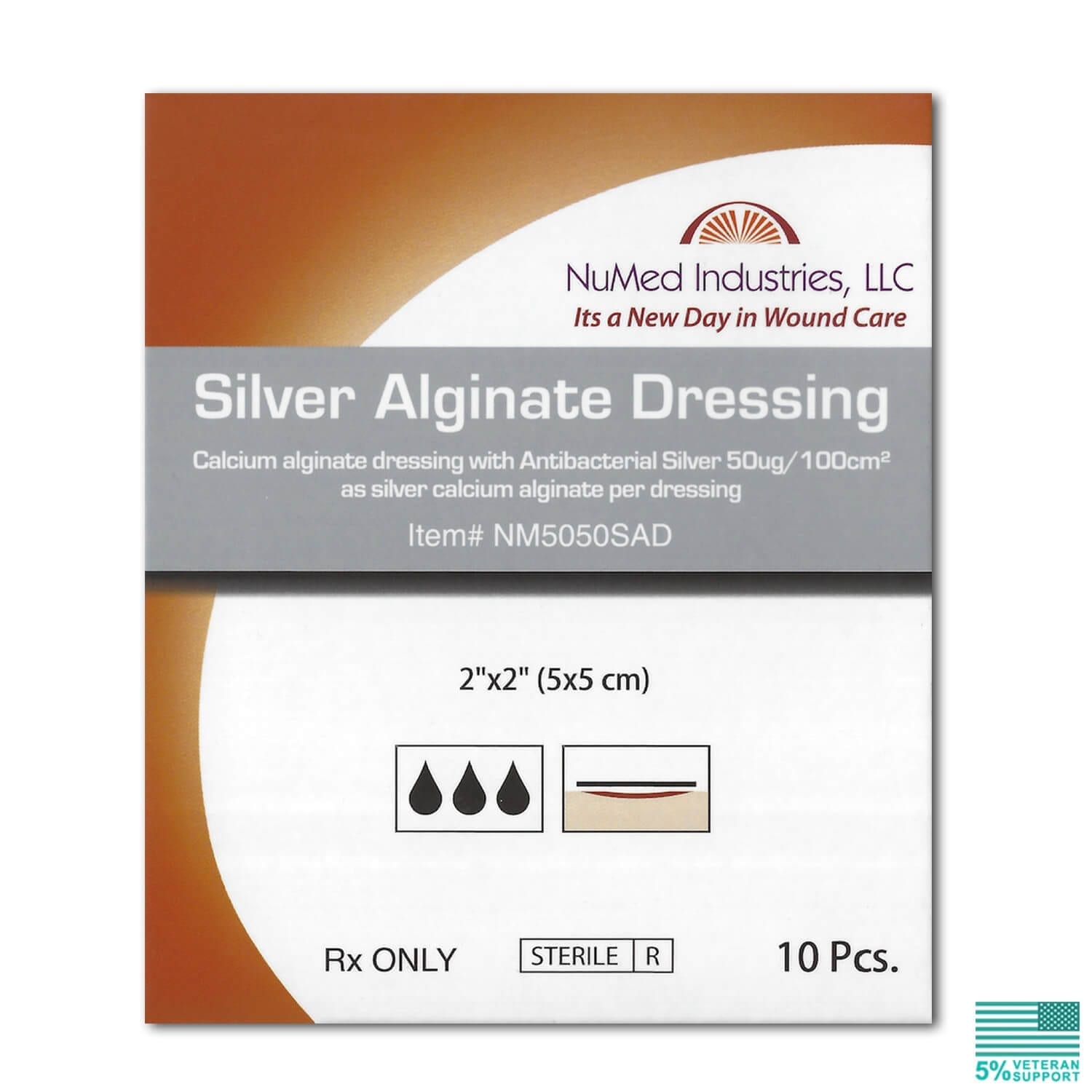 Calcium Alginate with Silver 2x2 (10 ct.) BODYARMOR Medical Supply Co.