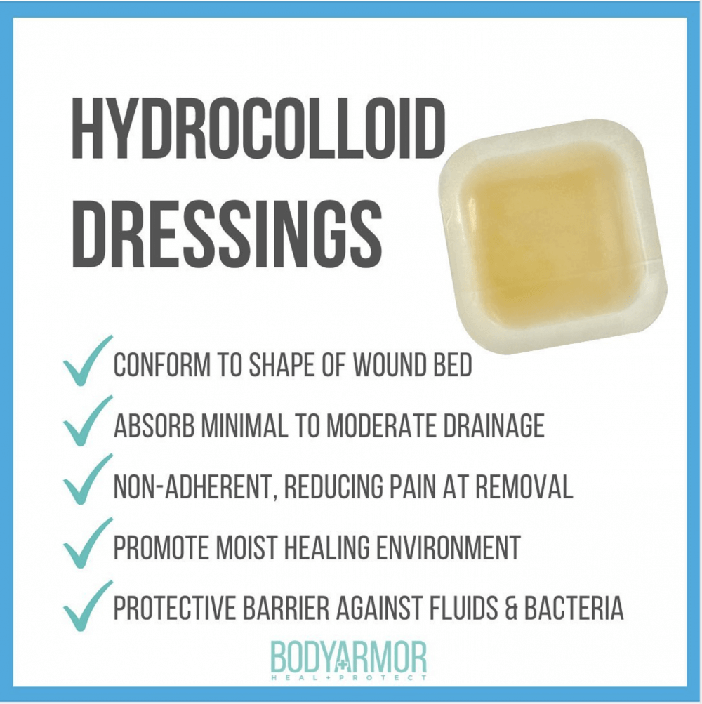 Hydrocolloid Dressing 4x4 (10 ct.) BODYARMOR MEDICAL SUPPLIES
