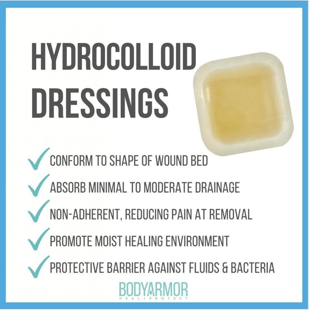 Hydrocolloid dressing uses