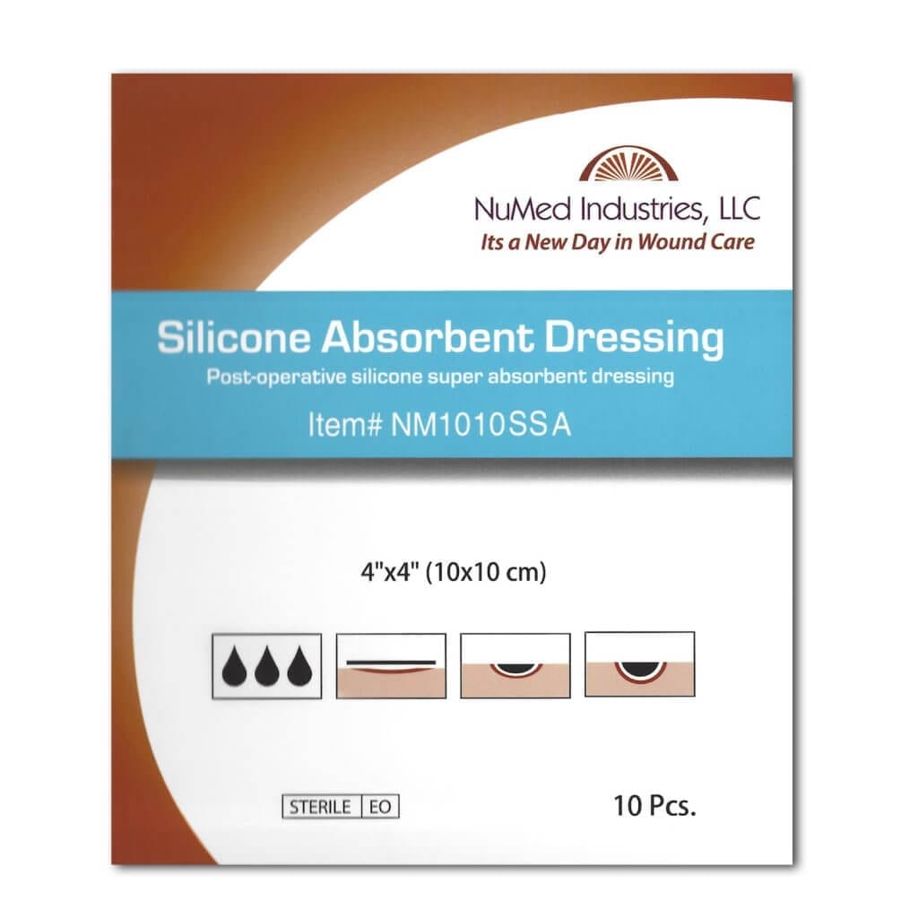 Silicone Absorbent Dressing 4x4