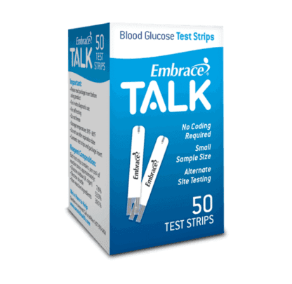 Embrace TALK Blood Glucose Test Strips Strips BODYARMOR MEDICAL SUPPLIES