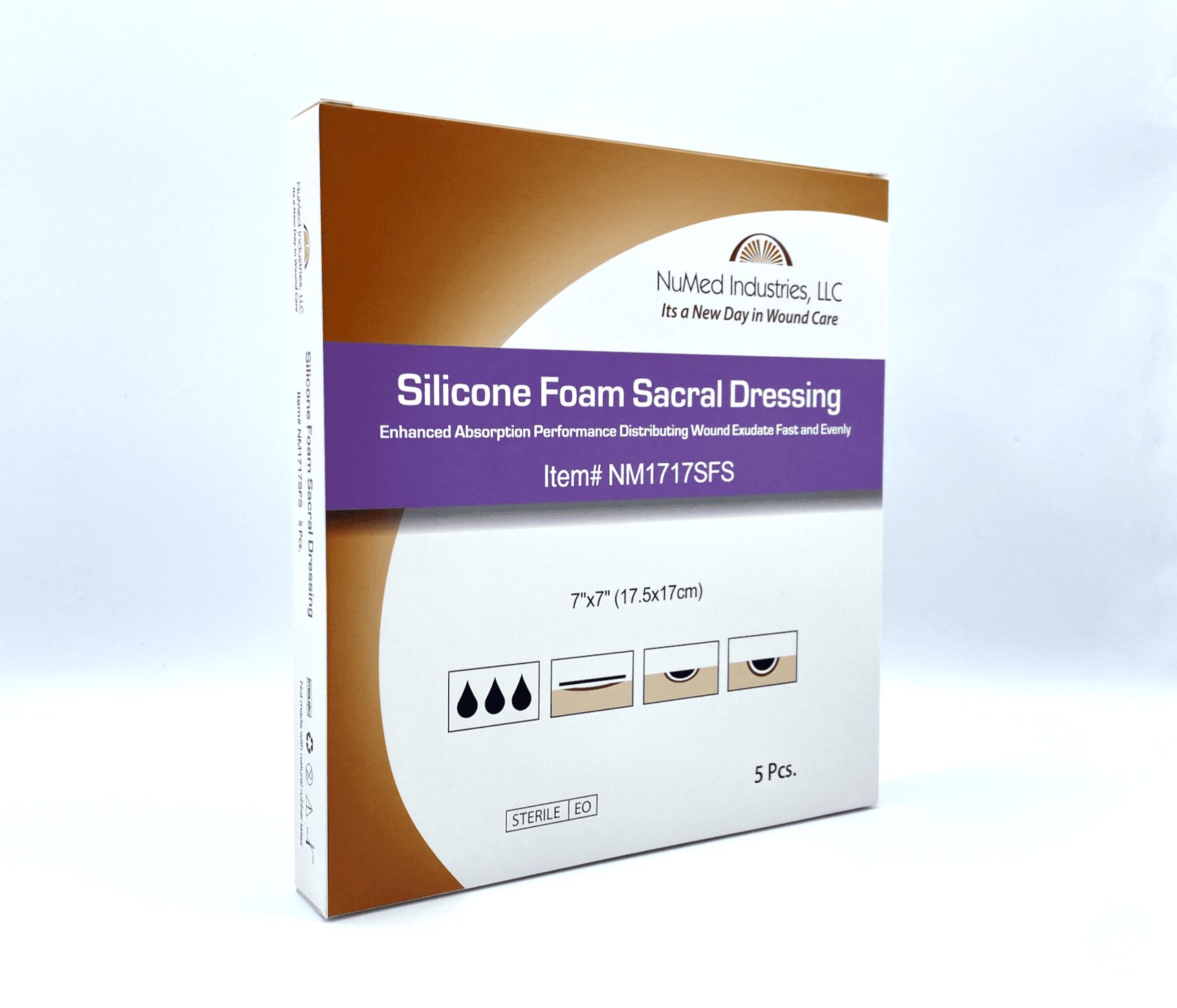  Sacral Silicone Foam Dressing with Border for Sacrum