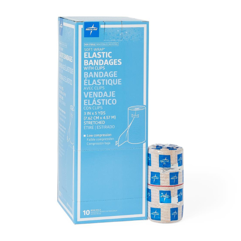 MEDMDS046003 - Non-Sterile Soft-Wrap Elastic Bandages, 3"x5yd